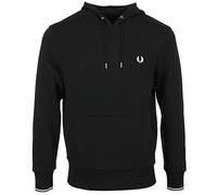 Fred Perry Felpa Con Cappuccio Logo Nero Uomo M