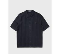 Fred Perry TONAL VERTICAL STRIPE SHIRT men Shortsleeves blue in taglia:M