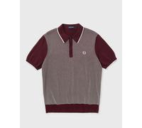 Fred Perry TONIC WAFFLE KNITTED SHIRT men Polos red in taglia:XL