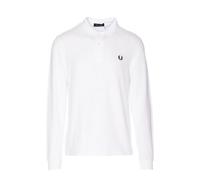 Fred Perry, ,Tops ,Uomo ,Bianco ,S Polo a Maniche Lunghe Classica