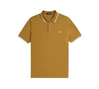 Fred Perry, ,Tops ,Uomo ,Marrone ,L Polo a Doppia Riga