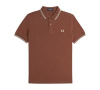 Fred Perry, ,Tops ,Uomo ,Marrone ,XL Polo Classica a Doppia Riga