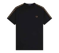 Fred Perry, ,Tops ,Uomo ,Nero ,L Contrast Tape Ringer T-Shirt