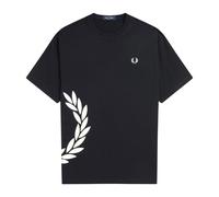 Fred Perry, ,Tops ,Uomo ,Nero ,XS Textured Laurel Wreath T-Shirt