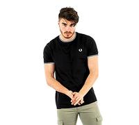 Fred Perry TWIN TIPPED T-SHIRT men Shortsleeves black in taglia:M