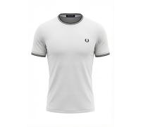 Fred Perry Twin Tipped - Maglietta da uomo, bianco, M