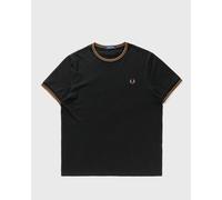 Fred Perry - T-shirt nera con doppio bordino a contrasto-Nero XL