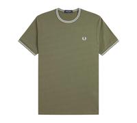Fred Perry - Twin Tipped T-shirt - - Tops - Uomo - Verde - XL
