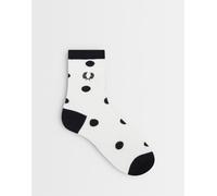 Fred Perry x Amy Winehouse calze a pois nere e bianche-Bianco 39-42