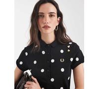 Fred Perry x Amy Winehouse polo a pois in nero e bianco 46