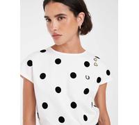Fred Perry x Amy Winehouse - Top nero e bianco a pois floccato 38