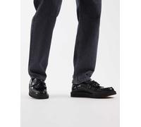Fred Perry X George Cox - Mocassini neri in pelle con nappe-Nero 39