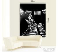 Freddie Mercury - 1 - Quadro stampa su Tela Pelle Canvas Dipinto Arte Moderna