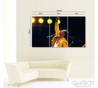 Freddie Mercury - 5 - Quadro stampa su Tela Pelle Canvas Dipinto Arte Moderna