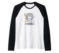 Freddo Dente Fata Costume con Spazzolino in Retro Disco Maglia con Maniche Raglan