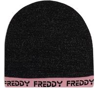 Freddy Berretto beanie Junior mélange con lurex e fascia logata Nero Junior Ii