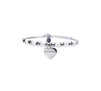 FREDDY - Bracciale In Acciaio Inossidabile Con Perline Bianche, Donna, Multicolor, Unica