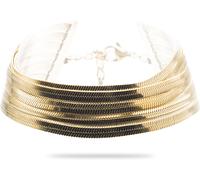 Freddy Bracciale multi-filo in acciaio gold con catena a serpente Gold Donna Unica