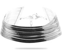 Freddy Bracciale multi-filo in acciaio silver con catena a serpente Argento/R-Nickel Donna Unica