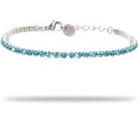 Freddy Bracciale Tennis in Acciaio Argento con Gemme Azzurre Argento/Cielo Donna Unica