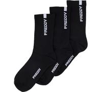 Freddy Calzini sportivi taglio medio con logo - Pack da 3 paia Nero Donna 43/46