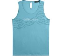 Freddy Canotta con Dettaglio Cut-Out e Grafica Milky Blue Donna Extra Small