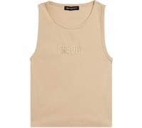 Freddy Canotta Cropped con logo ricamato Bleached Sand Donna Large