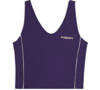 Freddy Canotta cropped con profili a contrasto e scollo ampio Petunia Donna Xxs