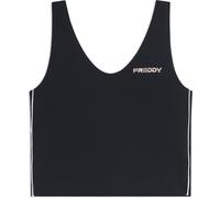 Freddy Canotta cropped slim fit con scollo a V in jersey quick dry Nero Donna Extra Large