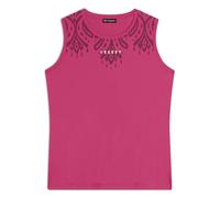 FREDDY Canotta Donna con Stampa Floreale sulle Spalle Logo Oro Chiaro