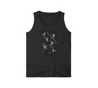 FREDDY - Canotta Donna Fondo A Incrocio E Stampa Floreale, Donna, Nero, Small