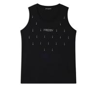 FREDDY Canotta Donna in Jersey Modal Decorata da Strass - Logo