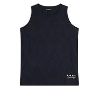 FREDDY Canotta Donna Svasata in Jersey Leggero con Stampa Floreale Logo Oro Chiaro