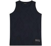 Freddy Canotta floreale svasata in jersey leggero Allover Ikat Blu Navy Donna Medium