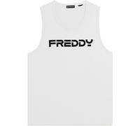 Freddy Canotta in cotone con retro vogatore e logo Bianco Uomo Small