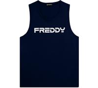 Freddy Canotta in cotone con retro vogatore e logo Pageant Blue Uomo Large