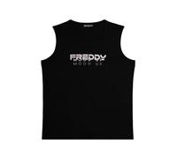 FREDDY - Canotta in jersey con logo e scritta "Mood Up", Nero , L