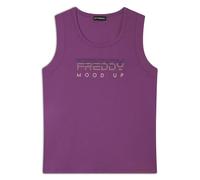 FREDDY - Canotta Regular Fit con Dettagli Dorati, Donna, Fuxia, Extra Small