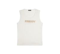 FREDDY Canotta Regular Fit Donna con Dettagli Dorati - Scollo Tondo - Canotta Donna