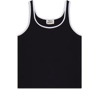Freddy Canotta slim con bordi a contrasto Nero-Bianco Donna Extra Small