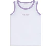 Freddy Canotta slim con cut-out posteriore e logo strass Bianco Junior 8 Anni