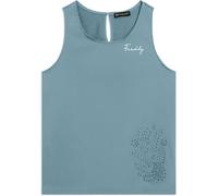 Freddy Canotta Svasata con Ricamo Floreale Azzurro Donna Medium