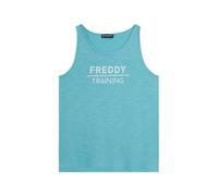 FREDDY - Canotta Training” in Jersey Fiammato, Donna, Azzurro, Medium