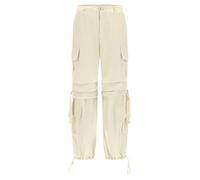 FREDDY - Cargo Pants, Pantaloni Cargo con Doppie Tasche e Coulisse Intermedia, Beige, Medium
