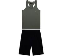 Freddy Completo sportivo in cotone con canotta e bermuda Castor Gray Uomo Extra Large