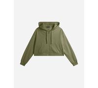 Freddy Felpa corta oversize con zip e cappuccio decorato da ricamo | Freddy M