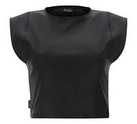FREDDY - Crop Top A Girocollo in Jersey Effetto Metallizzato,