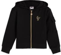 Freddy Felpa bambina con zip, cappuccio e dettagli dorati Nero Junior 8 Anni