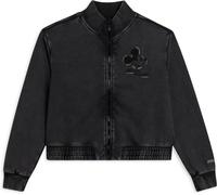 Freddy Felpa bomber cropped da donna con zip e dettagli Disney Nero Donna Xxs