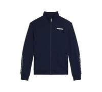 FREDDY - Felpa Collo Alto Full Zip in Interlock di Cotone, Uomo, Blu, Medium